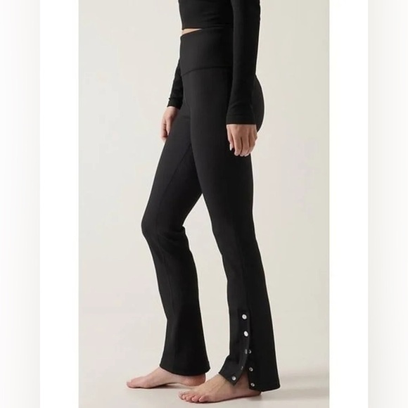 Athleta Elation Rib Snap Pant in Black - Picture 2 of 6
